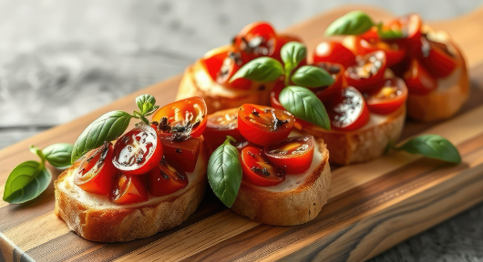 Bruschetta con Pomodoro e Basilico (Tomato & Basil Bruschetta)