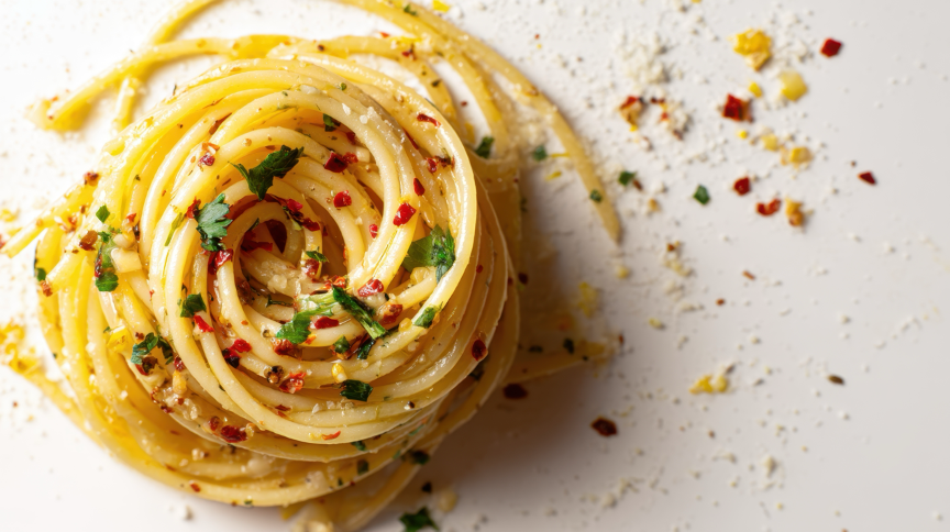 Spaghetti Aglio e Olio (Garlic & Olive Oil Pasta)